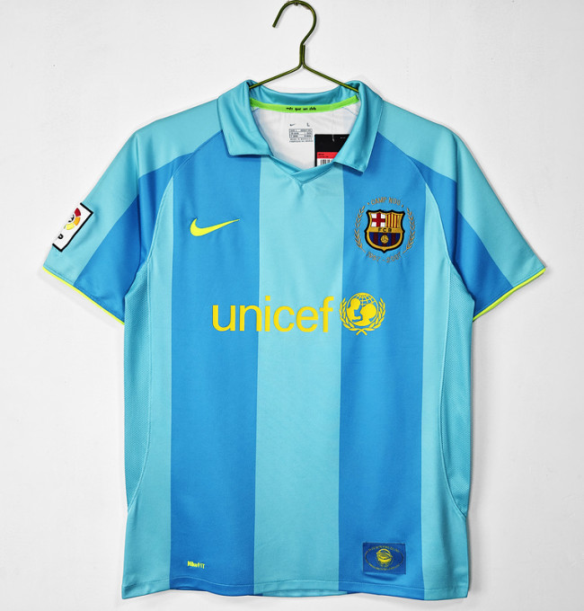 with LFP Patch Retro Jersey 2007-2008 Barcelona Away Soccer Jersey Vintage Camisetas de Futbol