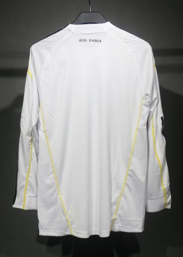 Player Version Long Sleeve Retro Jersey 2009-2010 Real Madrid Home Soccer Jersey Vintage Football Shirt