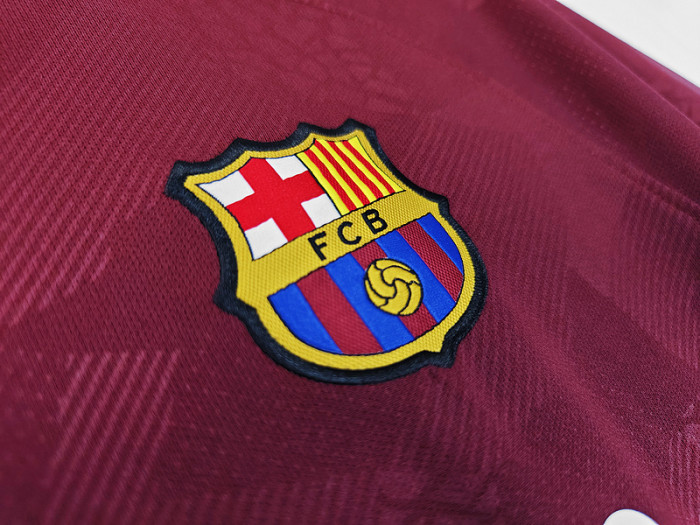 Retro Jersey 2017-2018 Barcelona Third Away Maroon Soccer Jersey Vintage Football Shirt