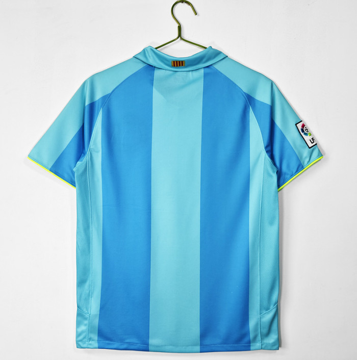 with LFP Patch Retro Jersey 2007-2008 Barcelona Away Soccer Jersey Vintage Camisetas de Futbol