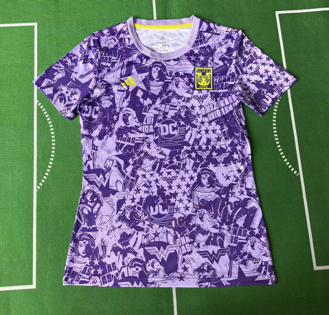 Women 2025-2026 Tigres Purple Soccer Jersey Girl Football Shirt