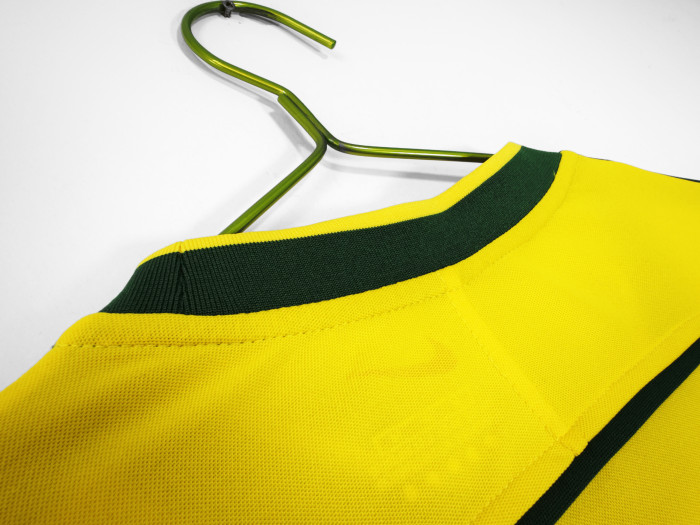 Long Sleeve Retro Jersey 1998 Brazil Home Soccer Jersey Brasil Camisetas de Futbol