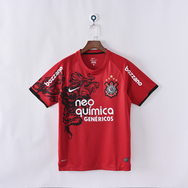 Retro Jersey 2011-2012 Corinthians Away Red Vintage Soccer Jersey