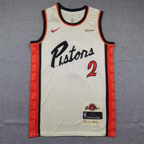 2025 Detroit Pistons 2 CUNNINGHAM NBA Jersey Basketball Shirt