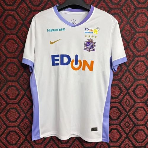 Fans Version 2025-2026 Sanfrecce Hiroshima Away White Soccer Jersey