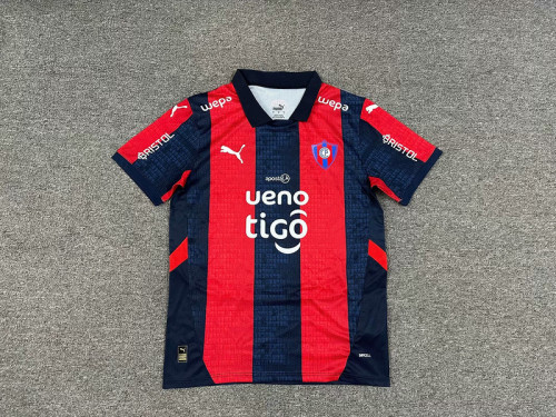 Fan Version 2025-2026 Cerro Porteño Home Soccer Jersey Football Shirt