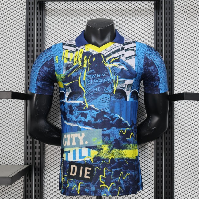 Player Version Manchester City 2025-2026 Blue Special Edition Soccer Jersey Man City Football Shirt