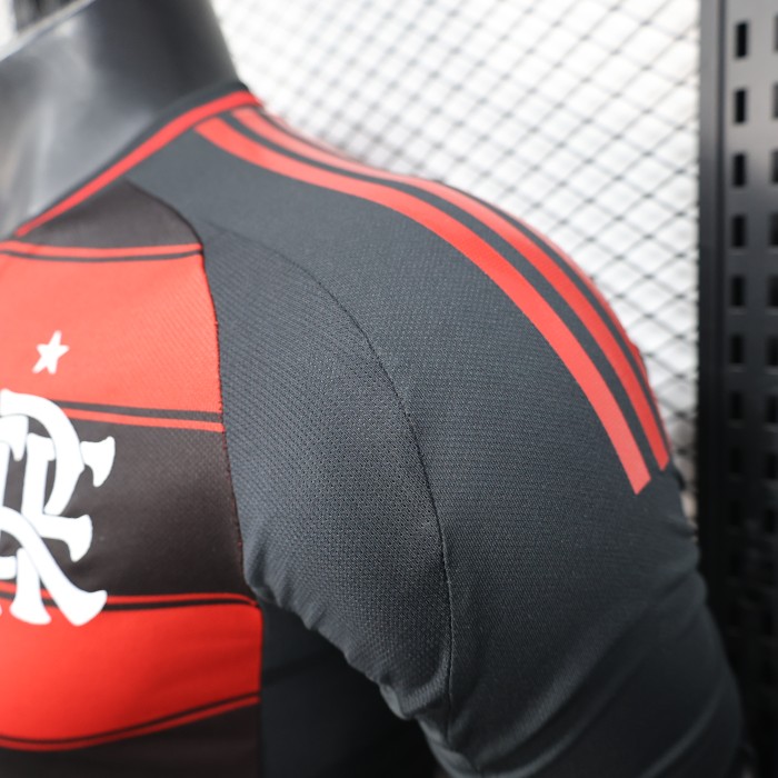 without Sponor Logo Player Version 2024-2025 Flamengo Home Soccer Jersey Football Shirt