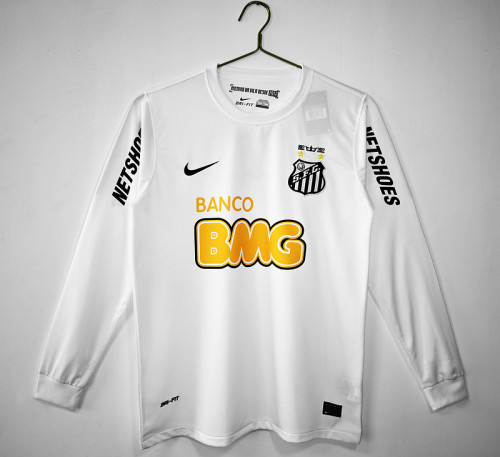 Long Sleeve Retro Jersey 2012-2013 Santos Home Soccer Jersey Vintage Football Shirt