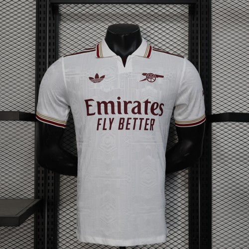 Player Version 2025-2026 Arsenal White Footbal Shirt Soccer Jersey