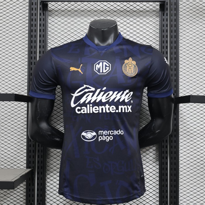Player Version 2024-2025 Monterrey Third Away Dark Blue Soccer Jersey Menterrey Football Shirt