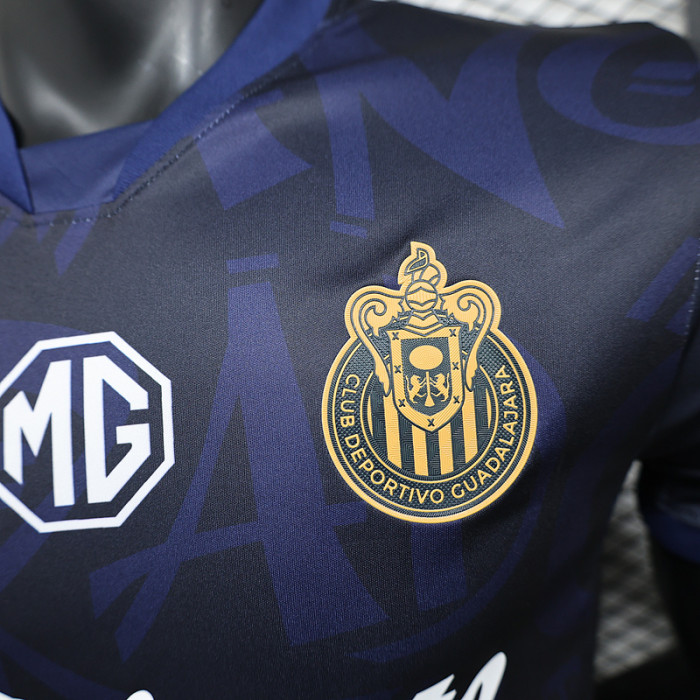 Player Version 2024-2025 Monterrey Third Away Dark Blue Soccer Jersey Menterrey Football Shirt