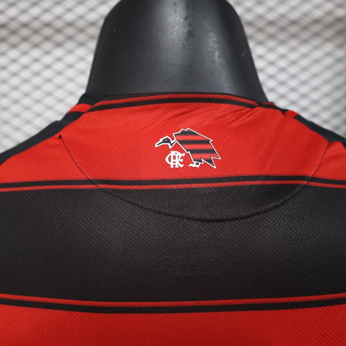 without Sponor Logo Player Version 2024-2025 Flamengo Home Soccer Jersey Football Shirt