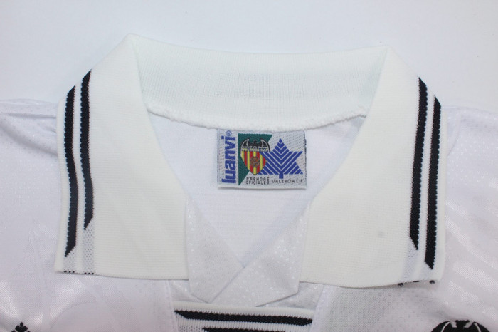 Retro Jersey 1995-1996 Valencia Home Soccer Jersey Vintage Football Shirt