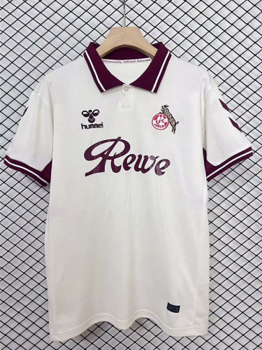 Retro Model 2024-2025 1. FC Köln White Soccer Jersey Koln Fooball Shirt