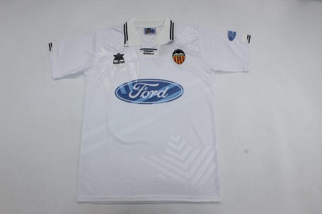 Retro Jersey 1995-1996 Valencia Home Soccer Jersey Vintage Football Shirt