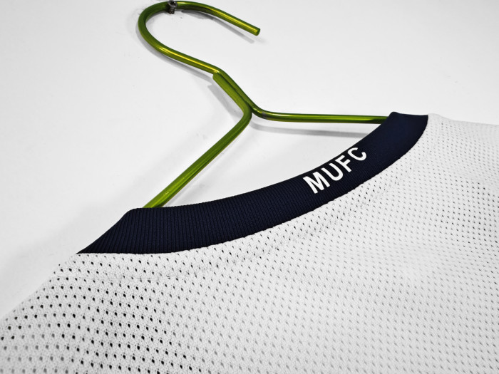 Retro Jersey Long Sleeve 2008-2009 Manchester United Away White Soccer Jersey Vintage Football Shirt