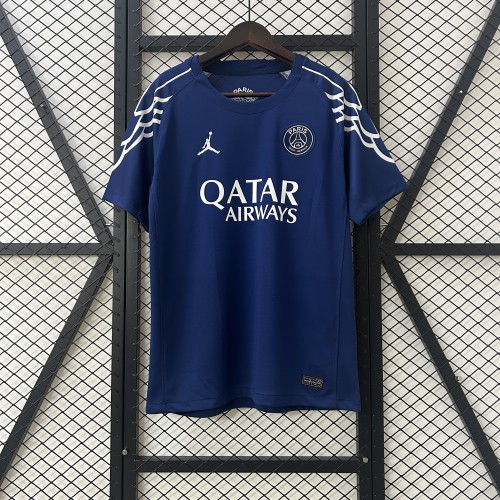 Fan Version 2024-2025 PSG 4th Away Blue Soccer Jersey Paris Football Maillot
