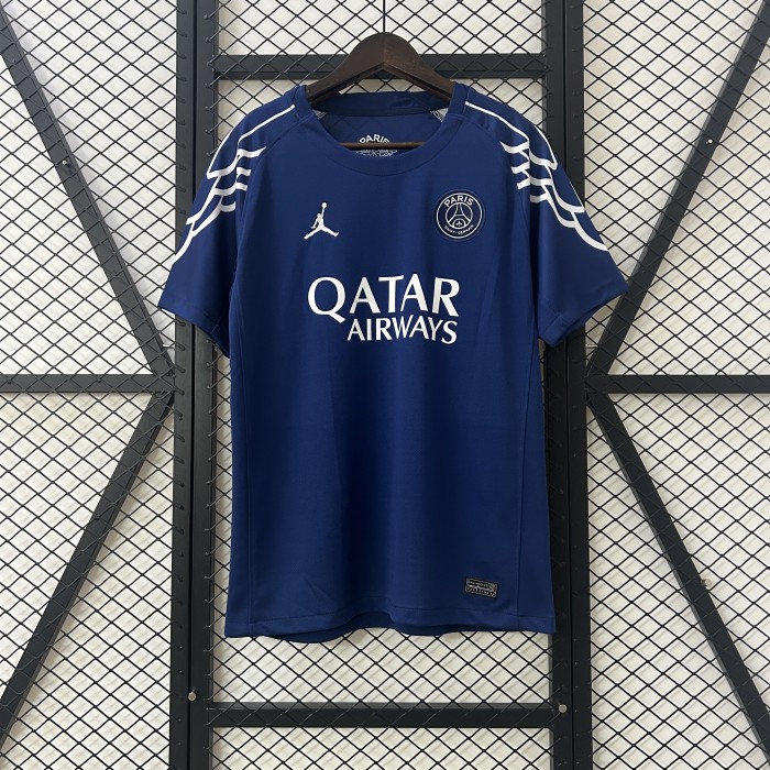 Fan Version 2024-2025 PSG 4th Away Blue Soccer Jersey Paris Football Maillot