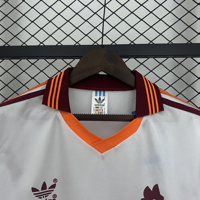 Retro Jersey 1992-1994 As Roma Away White Soccer Jersey Vintage Football Shirt