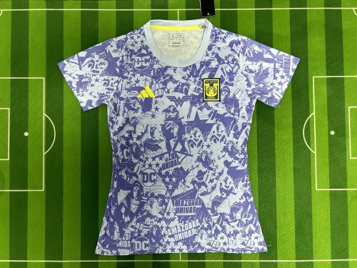 Women 2025-2026 Tigres White/Purple Soccer Training Jersey Girl Football Shirt