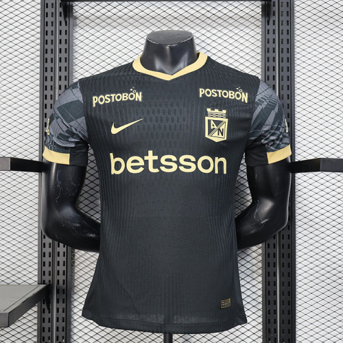 Player Version 2025-2026 Atletico Nacional de Medellin Away Black Soccer Jersey