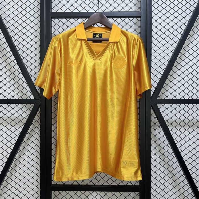 Fan Version Wolves Jersey 2024-2025 Wolverhampton Wanderers 70th Anniversary Football Shirt Soccer Jersey