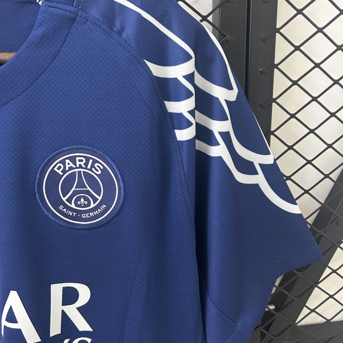 Fan Version 2024-2025 PSG 4th Away Blue Soccer Jersey Paris Football Maillot