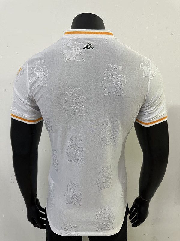 Player Version 2025 Ivory Coast Away Football Shirt Côte d'Ivoire White Soccer Jersey