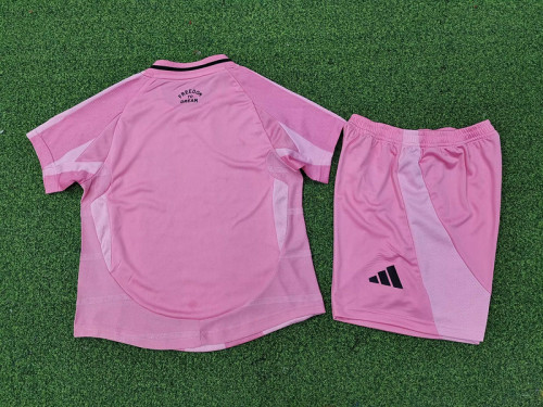 Player Version Youth Uniform Kids Kit 2025-2026 Inter Miami Home Soccer Jersey Shorts Child Football Set