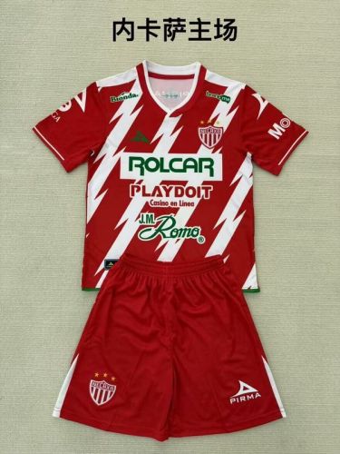Adult Uniform 2024-2025 Necaxa Home Soccer Jersey Shorts Men's Football Kit