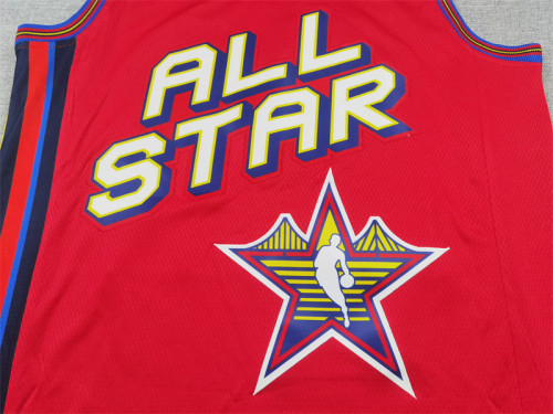 All Stars Milwaukee Bucks 34 ANTETOKOUNMPO Red NBA Shirt Basketball Jersey