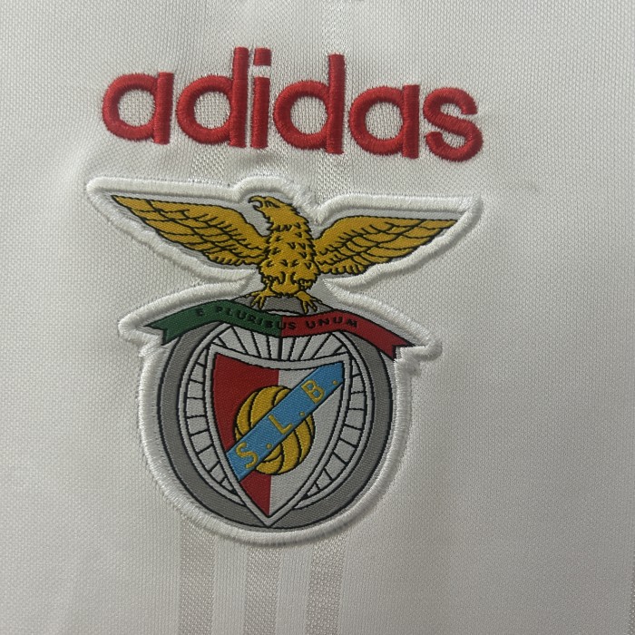 Retro Jersey 1997-1999 SL Benfica Away White Soccer Jersey Vintage Football Shirt