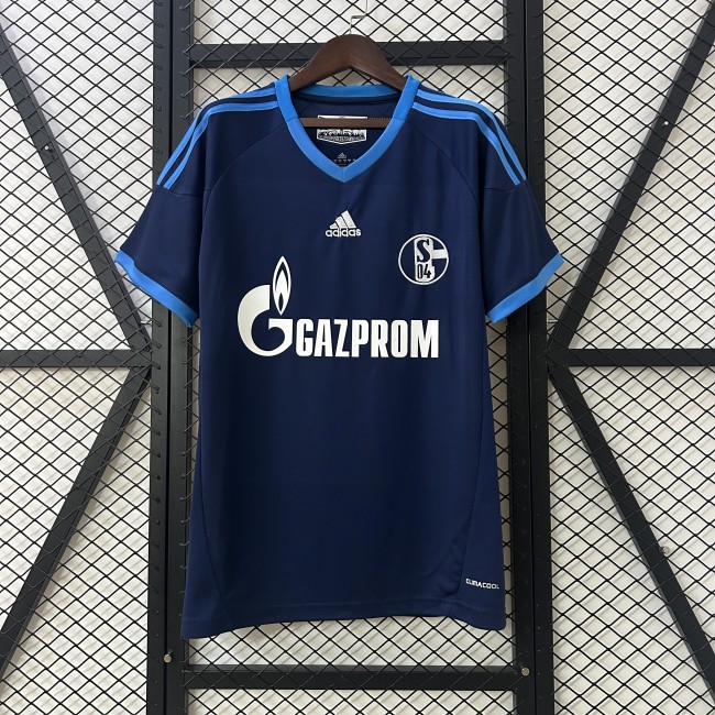 Retro Jersey 2010-2011 Schalke 04 Away Dark Blue Soccer Jersey Vintage Football Shirt