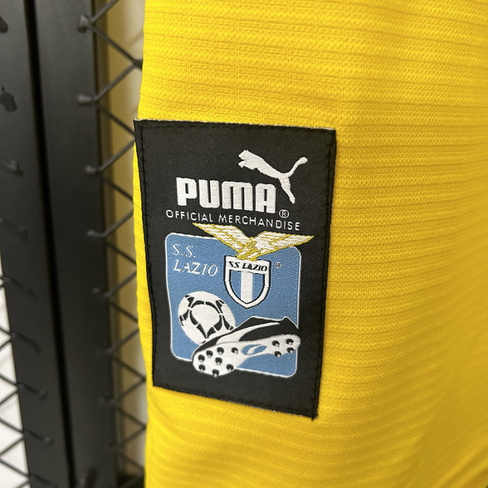 Retro Jersey 1998-1999 Lazio Away Yellow Soccer Jersey Vintage Football Shirt