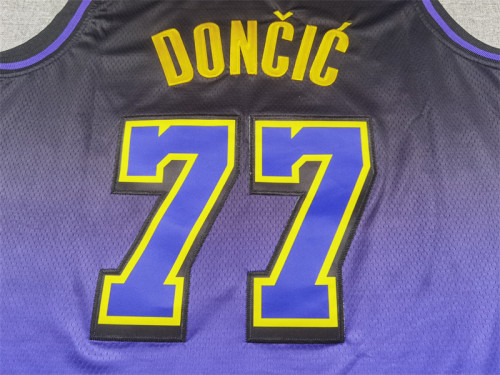 2025 City Edition Los Angeles Lakers 77 Doncic Purple NBA Jersey Basketball Shirt