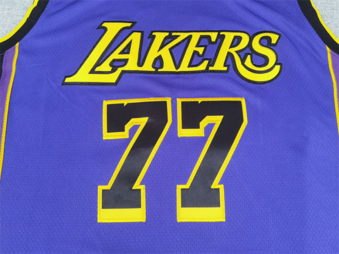 Statement Edition Los Angeles Lakers 77 Doncic Purple NBA Jersey Basketball Shirt