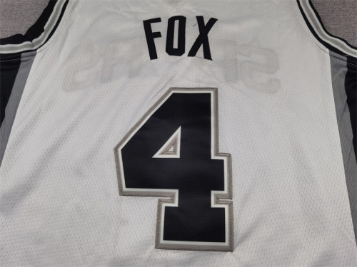 San Antonio Spurs 4 FOX White NBA Jersey Basketball Shirt