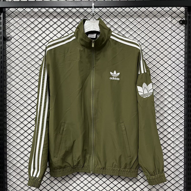 AD 2025 Green Soccer Windbreaker Jacket Football Jacket