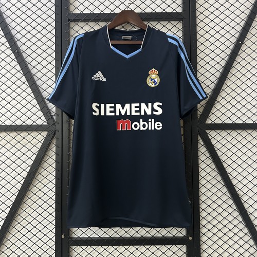 Retro Jersey 2003-2004 Real Madrid Away Dark Blue Soccer Jersey Vintage Football Shirt