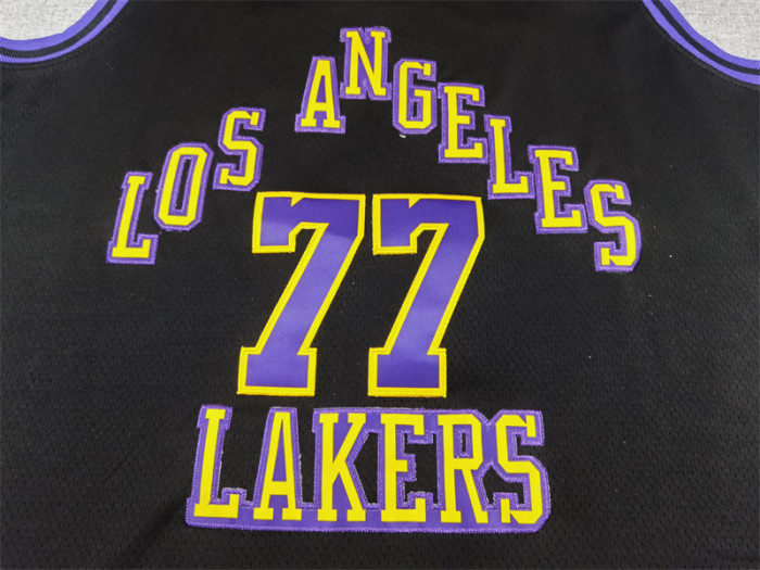 2024 City Edition Los Angeles Lakers 77 Doncic Black NBA Jersey Basketball Shirt