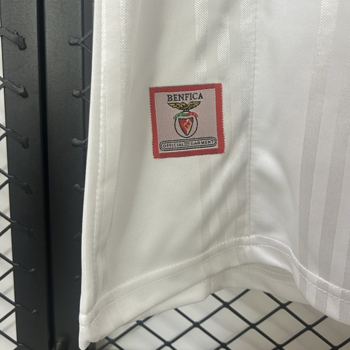 Retro Jersey 1997-1999 SL Benfica Away White Soccer Jersey Vintage Football Shirt