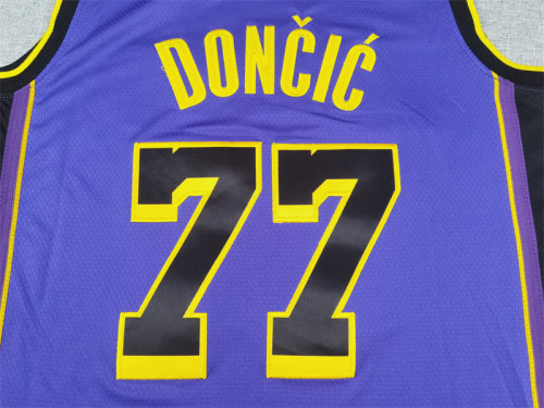 Statement Edition Los Angeles Lakers 77 Doncic Purple NBA Jersey Basketball Shirt