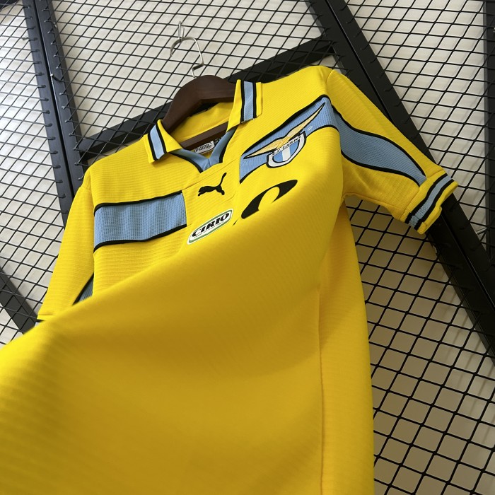 Retro Jersey 1998-1999 Lazio Away Yellow Soccer Jersey Vintage Football Shirt