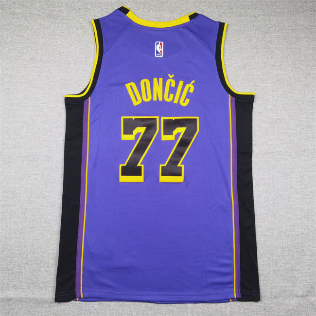 Statement Edition Los Angeles Lakers 77 Doncic Purple NBA Jersey Basketball Shirt