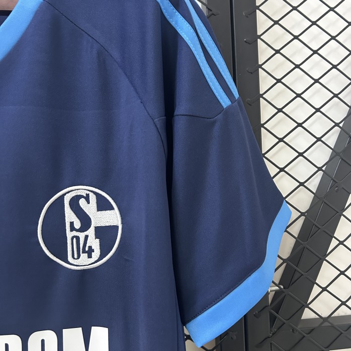 Retro Jersey 2010-2011 Schalke 04 Away Dark Blue Soccer Jersey Vintage Football Shirt