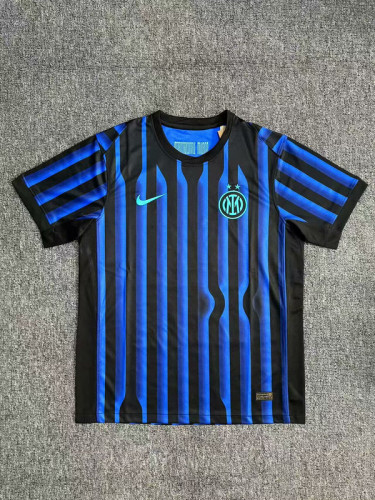 without Sponor Logo Fan Version 2025-2026 Inter Milan Home Soccer Jersey Football Shirt