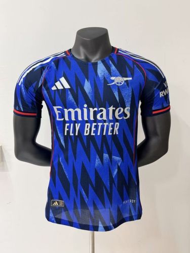 Player Version 2025-2026 Arsenal Away Blue Footbal Shirt Soccer Jersey