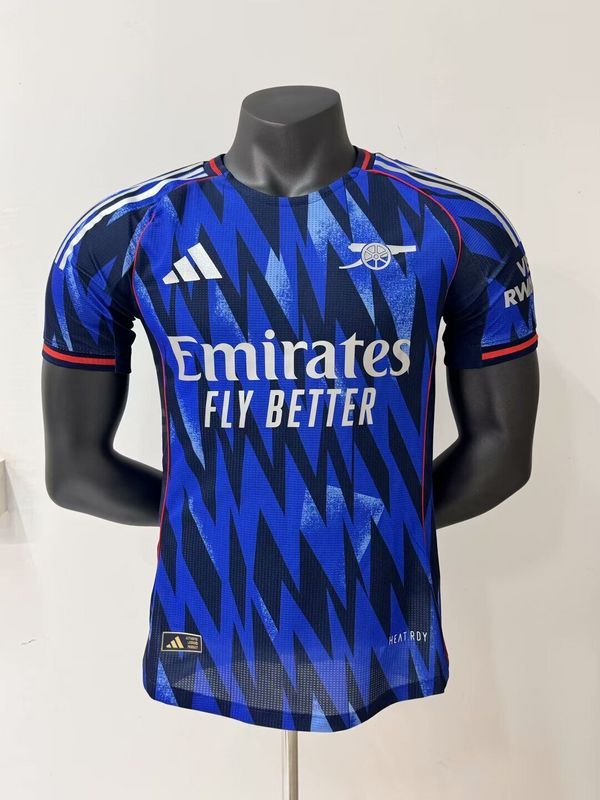 Player Version 2025-2026 Arsenal Away Blue Footbal Shirt Soccer Jersey