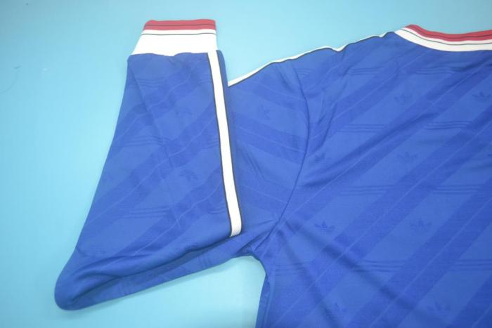 Retro Jersey Long Sleeve 1986-1988 Manchester United Third Away Blue Soccer Jersey Vintage Football Shirt